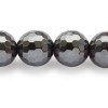 10mm Semi Precious Hematite faceted round beads string