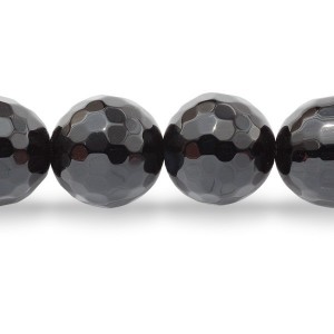 8mm Black Agate Faceted Semi Precious beads