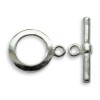 Round Silver Plated Toggle Clasp 18mm x 12mm