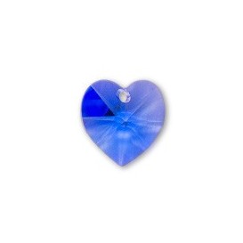 Sapphire Swarovski heart pendant 10.3 x 10mm - 6228