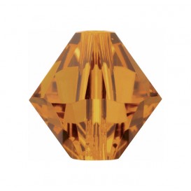 Copper 6mm Swarovski Bicone 5328 Xilion Bead Pack 25