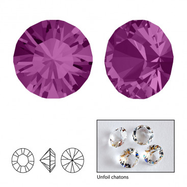 Fuchsia ss24 Swarovski 1028 Chatons UNFOILED Table diamonds