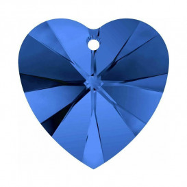 Sapphire Swarovski heart pendant 10.3 x 10mm - 6228