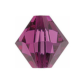 Fuchsia 3mm Swarovski 5328 Xilion Bicone Beads