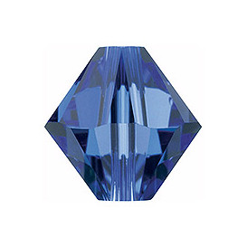 Sapphire 5mm Swarovski Crystal Xilion Bicone Beads 5328