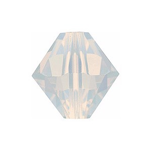 White Opal 6mm Swarovski Crystal Bicone Beads 5328 Pack 25