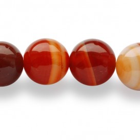 8mm Banded Red Agate semi precious Beads