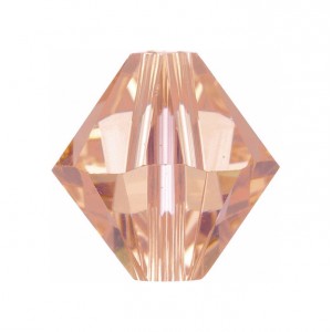Light Peach 6mm Bicone Beads 5328 Swarovski Crystal Elements Pack 25