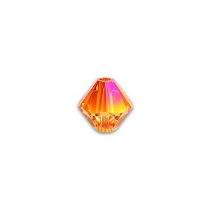 Crystal Astral Pink 6mm Swarovski Bicone 5328 Xilion Bead Pack 25