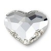 Crystal 6mm Heart 2808 Flatback Non Hotfix Crystals - Pk 9
