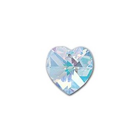 Crystal AB Swarovski heart pendant 18x17.5mm - Style 6228 - Single