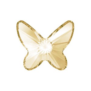 Golden Shadow 8mm Swarovski Flatback Crystals Butterfly 2854 - Pk12