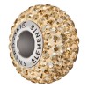 Crystal Golden Shadow 80101 Swarovski BeCharmed Pavés Charm Bead with Round Stones - 14mm Single