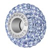 Light Sapphire 80101 Swarovski BeCharmed Pavés Charm Bead with Round Stones - 14mm Single