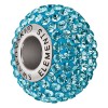 Aquamarine 80101 Swarovski BeCharmed Pavés Charm Bead with Round Stones - 14mm Single