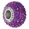 Amethyst 80101 Swarovski BeCharmed Pavés Charm Bead with Round Stones - 14mm Single
