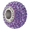 Tanzanite 80101 Swarovski BeCharmed Pavés Charm Bead with Round Stones - 14mm Single