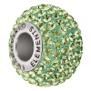 Peridot 80101 Swarovski BeCharmed Pavés Charm Bead with Round Stones - 14mm Single