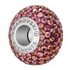 Crystal Lilac Shadow  80101 Swarovski BeCharmed Pavés Charm Bead with Round Stones - 14mm Single