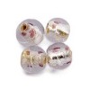 Purple fleck Silver foil round beads 10mm pack