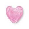 Silver foil Pink heart 20mm