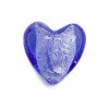 Silver foil Blue heart 20mm
