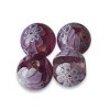 Millefiori 8mm Purple Glass Round Beads Pack