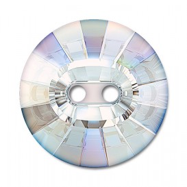 12mm Crystal AB Swarovski 3019 Rivoli CB (2 Holes) Crystal Button - Single