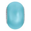 Crystal Turquoise 5890 Swarovski BeCharmed 14mm Pave Pearl Charm Bead - Single