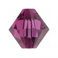 Fuchsia 4mm Swarovski Crystal Xilion Bicone Beads 5328
