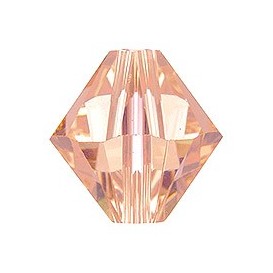 Light Peach  4mm Swarovski Crystal 5328 Xilion Bicone Beads