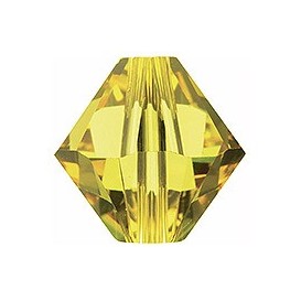 Light Topaz  4mm Swarovski Crystal 5328 Xilion Bicone Beads