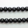 4mm Black Agate Irregular Round Semi Precious Beads String