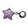 Amethyst / Light Amethyst Star 86512 Swarovski BeCharmed Pavés Star Charm with Round Stones - 14mm Single