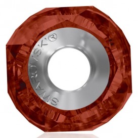 Red Magma 5928 Swarovski BeCharmed Helix Cut Bead - Single 14mm Charm Bead