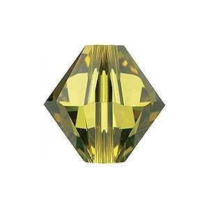 Lime 4mm Xilion Bicone Beads 5328 Swarovski Crystals - PK 50Pcs