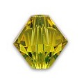Lime 4mm Swarovski bicone beads