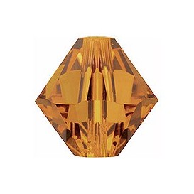 Crystal Copper 4mm Swarovski Crystal Bicone Beads 5328 - PK 50Pcs