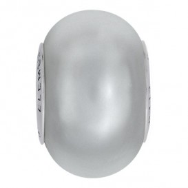 Crystal Light Grey 5890 Swarovski BeCharmed 14mm Pave Pearl Charm Bead - Single