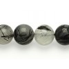 Black Rutilated Quartz beads 8mm Round string