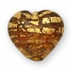 Gold foil Golden heart 16mm glass beads - Outer foil