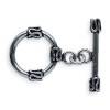 Silver Plated Toggle Clasp 28mm x 18mm - Snake