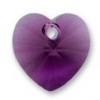 Amethyst 6202 Swarovski Heart Pendant 10mm - Single