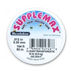 Beadalon Supplemax Illusion Cord 50m - 0.3mm clear