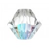 Crystal AB 10mm Swarovski Bicone Beads Xilion 5328 - Pack 6
