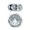 4mm Swarovski Crystal Rondelle Spacers Pack12 Silver plated