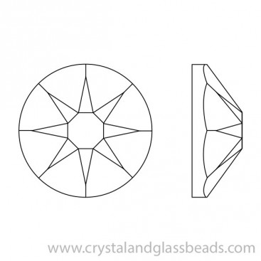 Crystal ss40 Hot-Fix Swarovski 2078 Flatback Crystals Pack of 4