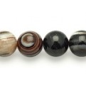 Black Banded Agate Beads 