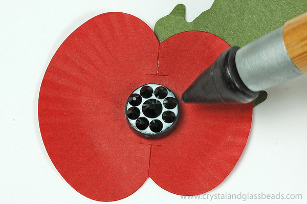 Crystallize the black centre of the poppy