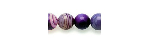 Purple Banded Agate Beads